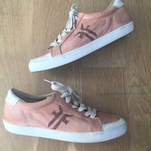 Frye pink leather Dylan low sneakers
